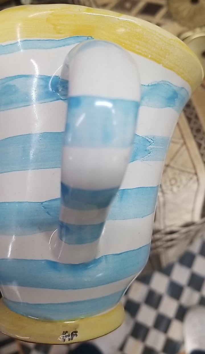 MacKenzie Childs Wallcourt Spencer Footed  MUG  Retired Pattern