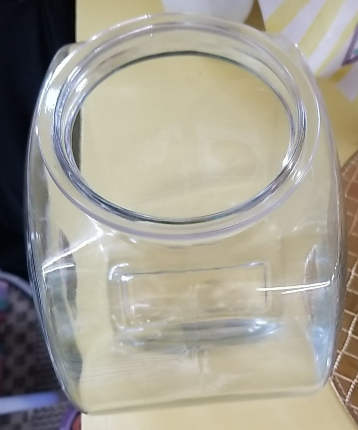 MacKenzie Childs  Cookie Jar with White Flower Market Enamel Lid - New