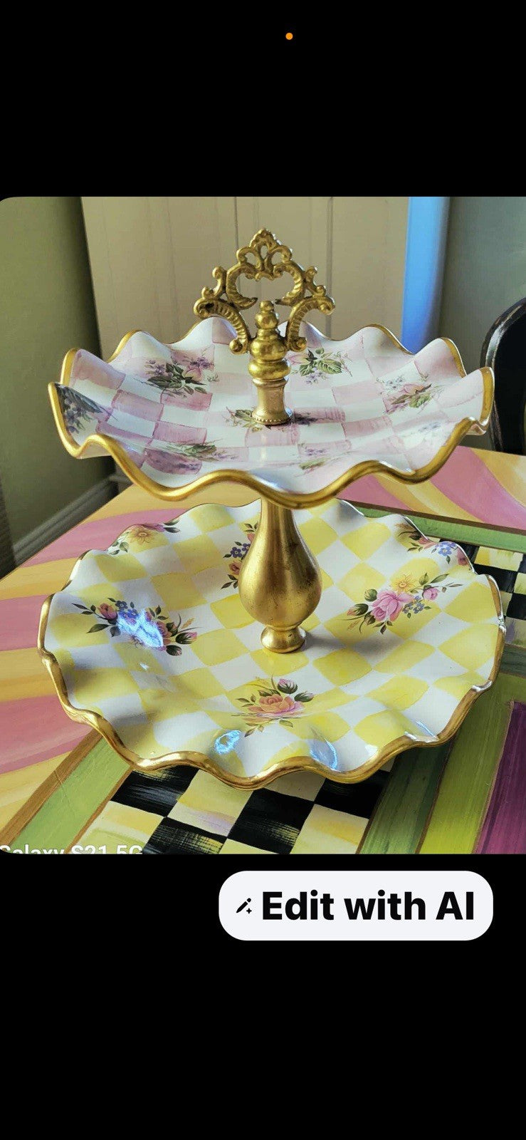 MACKENZIE CHILDS  CHEESE COURSE Hardware Set 8” Tall Brass