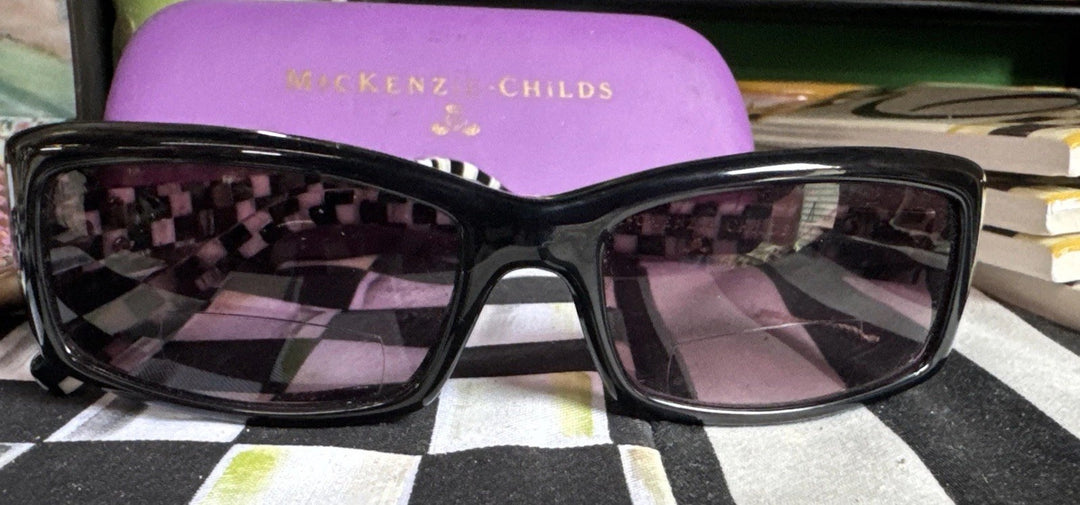 Mackenzie Childs Readers Courtly Check Sunglasses With Case