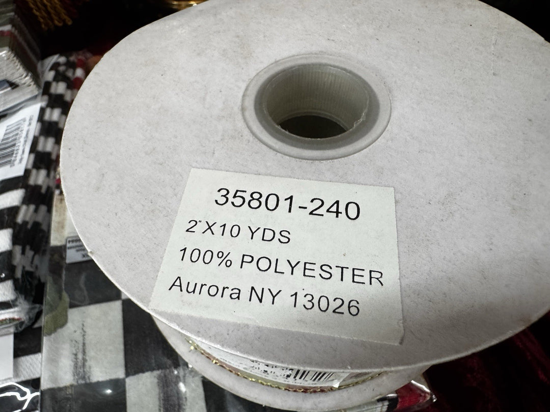 MacKenzie Childs Orchard Check 2” Wired Ribbon Brand New 10 Yards RETIRED