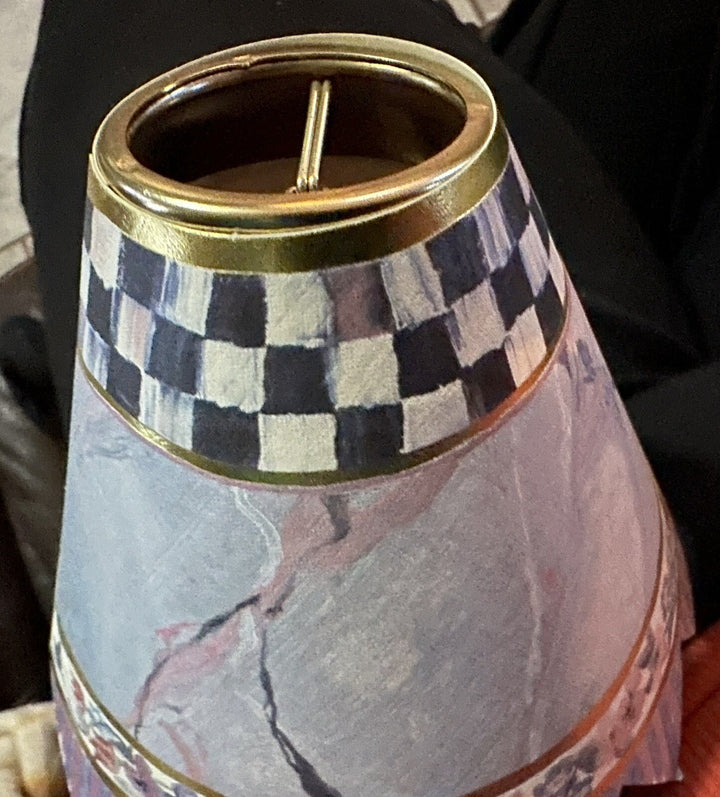 Mackenzie Childs follower clip for vintage paper lampshades
