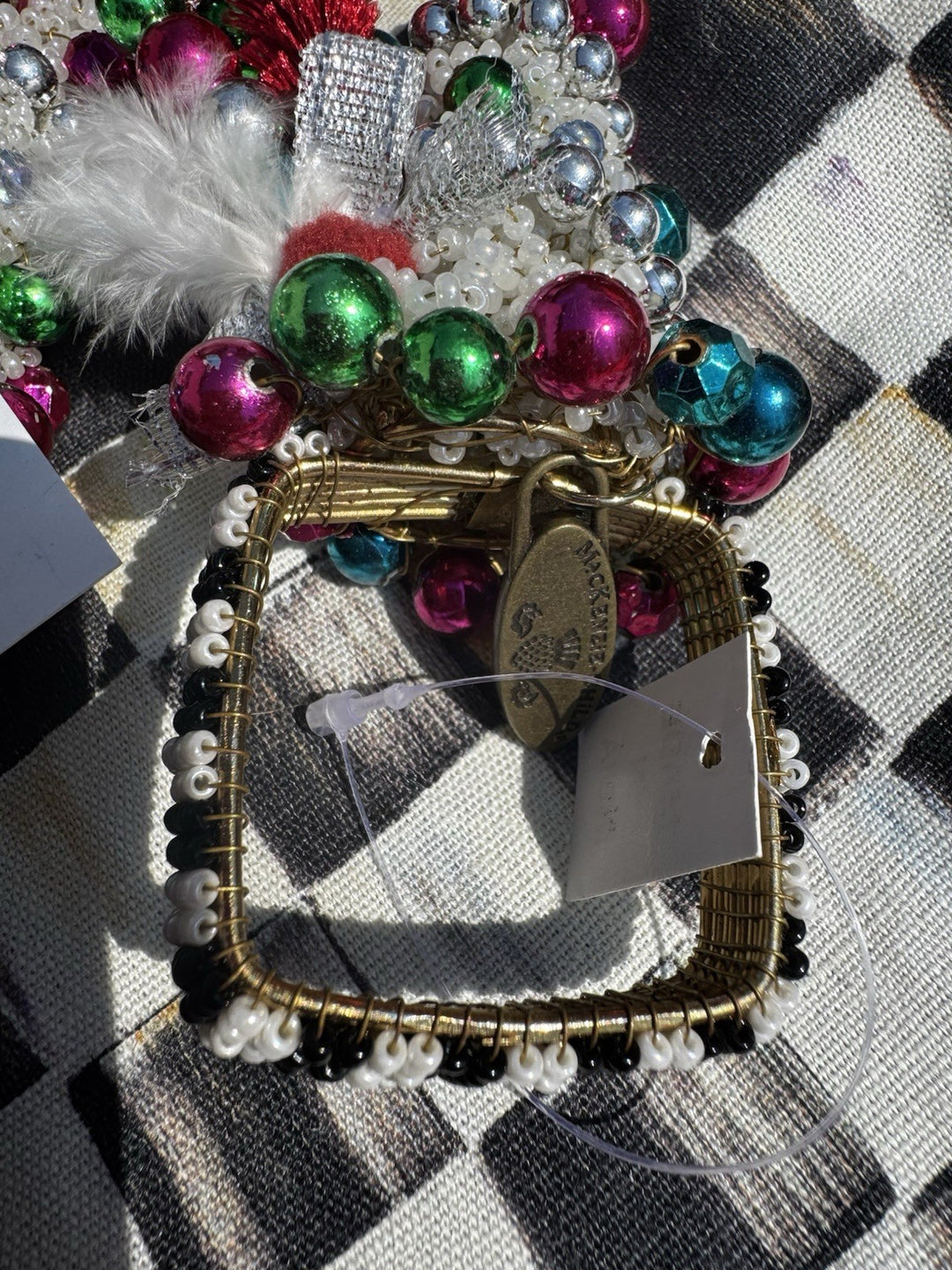 Mackenzie Childs Granny Kitsch Set Of 6 Napkin Ring New