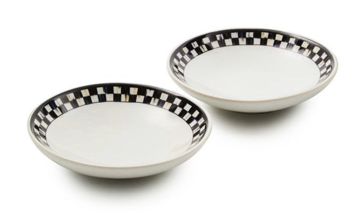 SET OF 2: MACKENZIE CHILDS EVERYDAY PINCH BOWLS, COURTLY CHECK, NIP