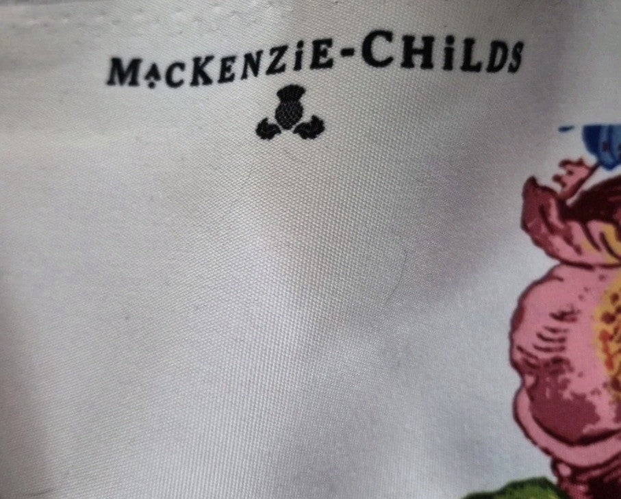 MacKenzie Childs- Fabric By The 1/2 Yard New - White Flower Market Outdoor