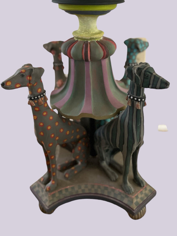 Mackenzie Childs Victoria & Richard Emprise Game Table With Greyhounds