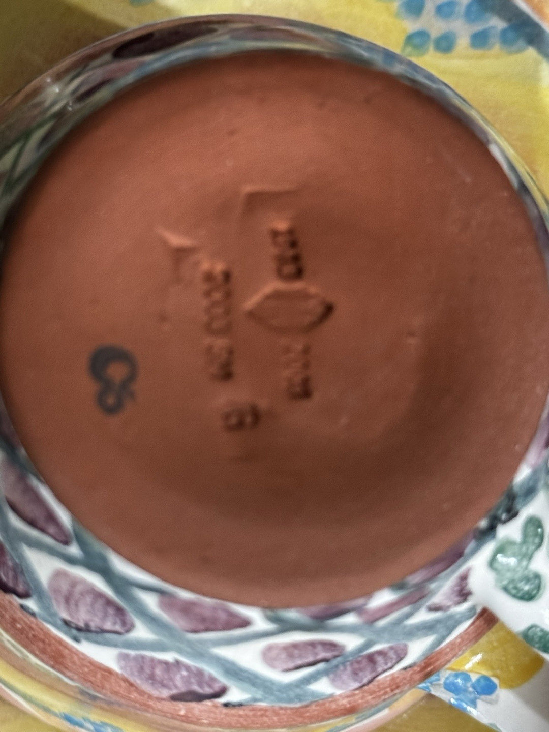 MacKenzie Childs Small Ceramic Keukenhof Tea Cup & Saucer Ceramic 2003