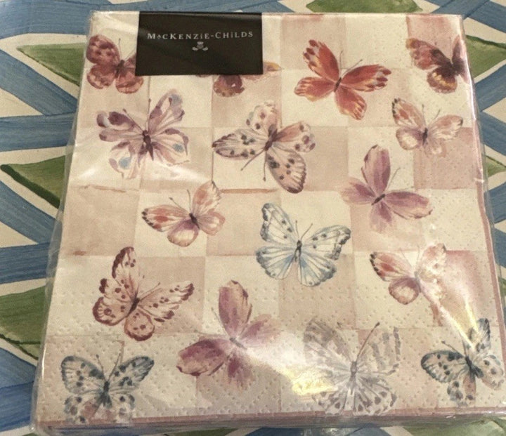 MacKENZIE CHILDS Butterfly Hill    Cocktail Paper Napkins Pack Of 20- Nip
