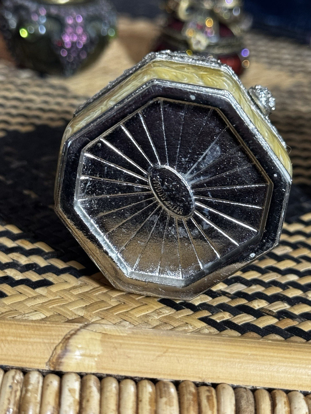 Jay Strongwater Enamel Crystal And Pearl  Trinket Box