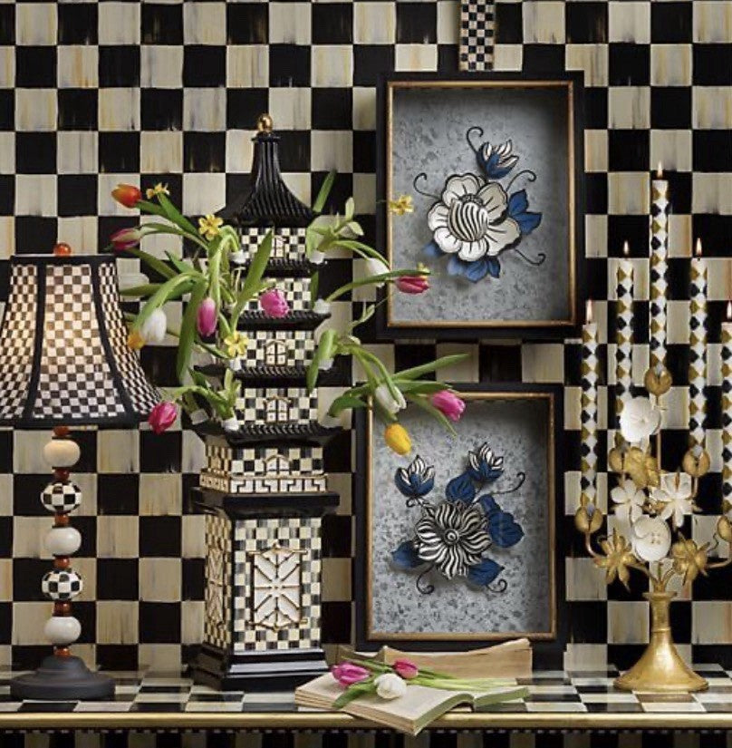 Mackenzie Childs Lotus Avant Garden Hanging Shadow Box Retired