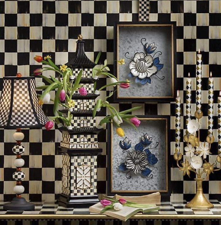 Mackenzie Childs Lotus Avant Garden Hanging Shadow Box Retired