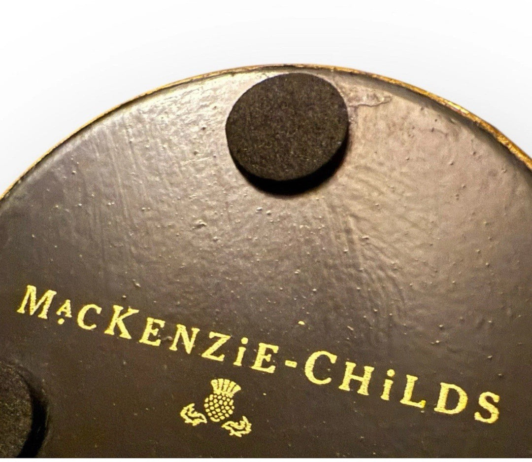 MacKenzie Childs Trampoline Zig Zag Metal Soap Dispenser / Retired