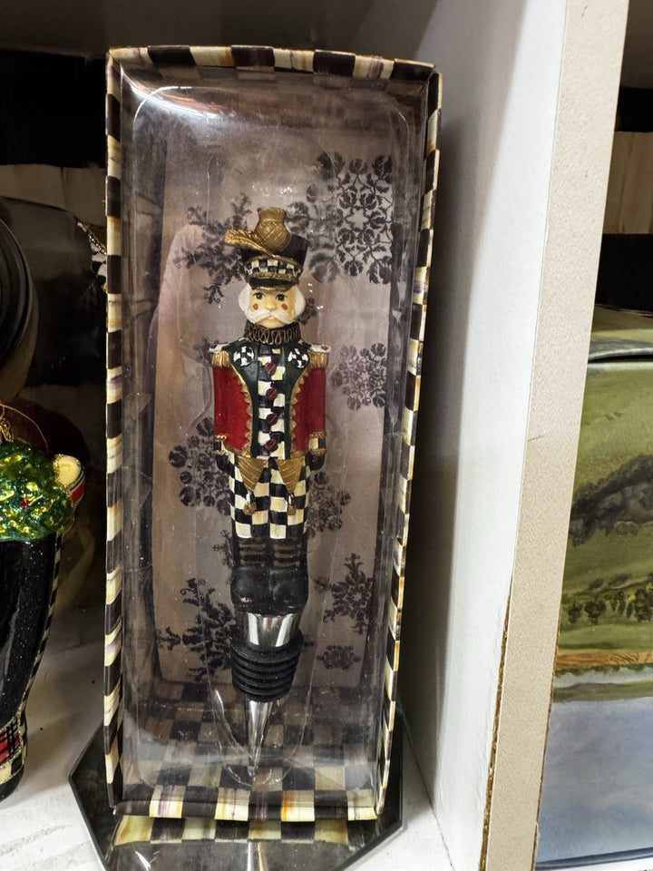 MacKenzie-Childs Highland Nutcracker Wine Bottle Stopper New In Box