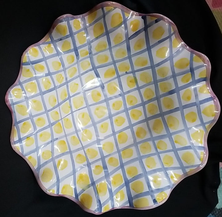 Mackenzie Childs Fluted 12" Serving bowl  Wallcourt  Luscomb / Charmain
