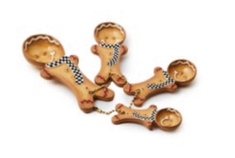Mackenzie Childs Gingerbread Bake Shop teaspoon set measuring spoons NEW in box!