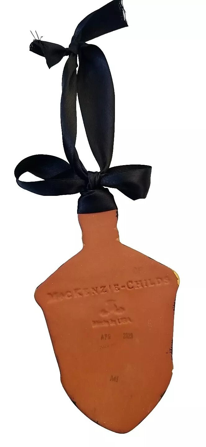 Mackenzie Childs LIMITED EDITION Majolica Pottery DREIDEL Ornament NEW