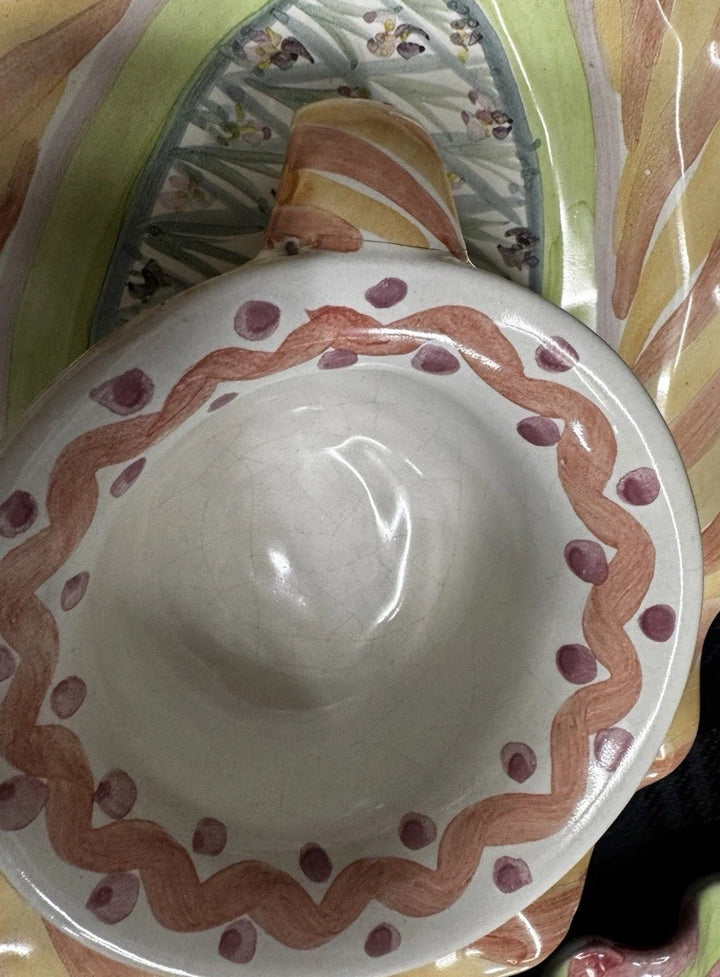 MacKenzie Childs One  Taylor Bearded Isis  Tea Cup 2 5/8"x4 3/4"- Ceramic 1990