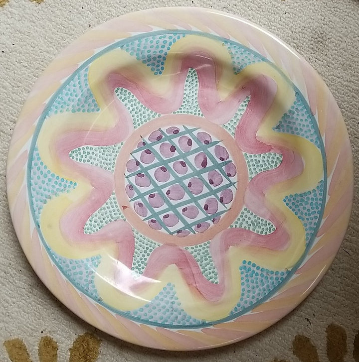 MACKENZIE CHILDS CERAMIC Taylor Kukenhoff DINNER PLATE 11.50"- 1989 Retired