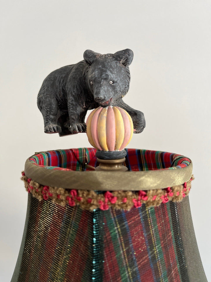 Mackenzie Childs Victoria & Richard Emprise Tartan And Animal Table Lamp