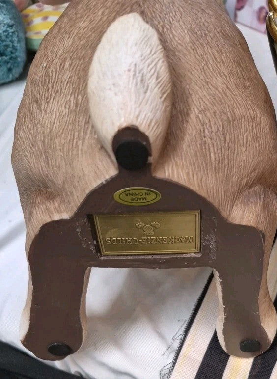 Mackenzie Childs Courtly Cottage With Courtly Check Bunny Rabbit  Retired