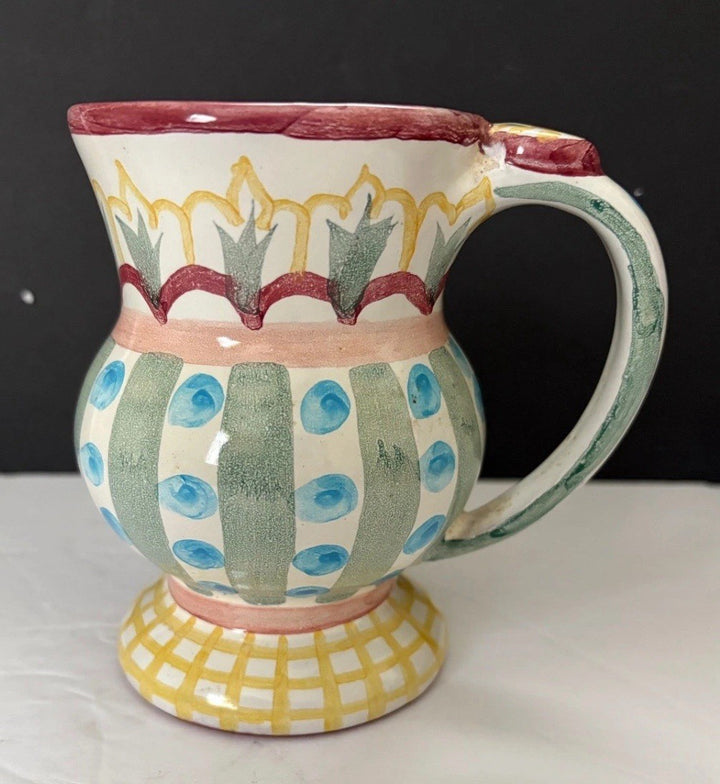 Mackenzie Childs Pottery Mug with Thumbprint 5" Tall Taylor Madison 2003