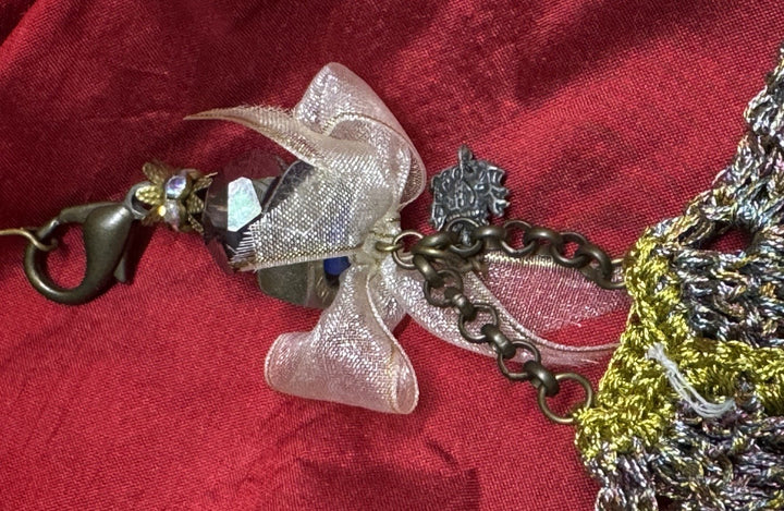 MacKenzie Childs Victoria And Richard Emprise Collection Gold Sweater Ornament