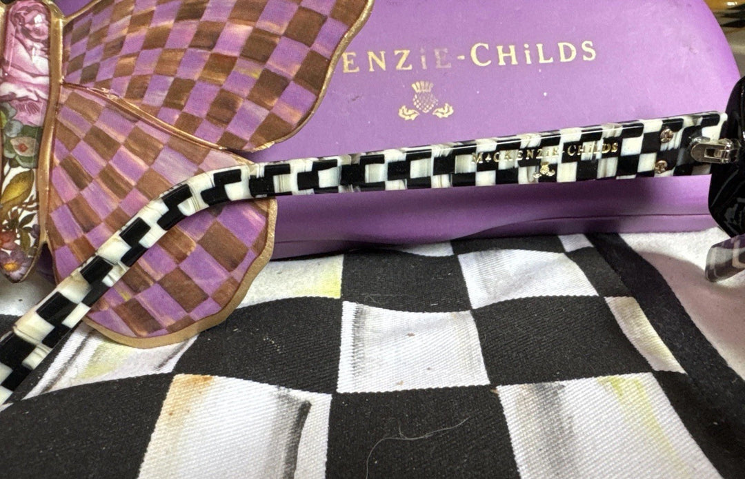 Mackenzie Childs Readers Courtly Check Sunglasses With Case
