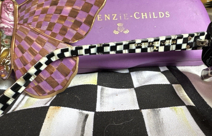 Mackenzie Childs Readers Courtly Check Sunglasses With Case