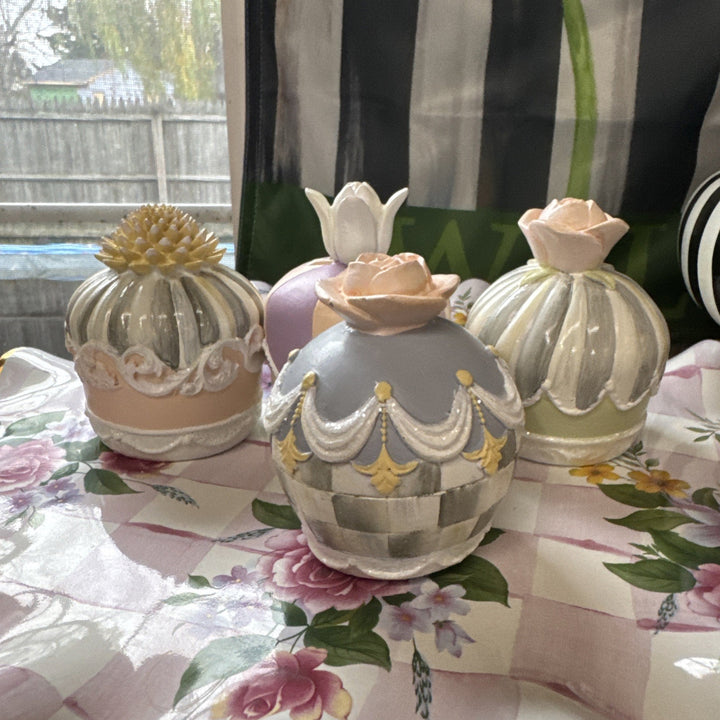 New Mackenzie Childs Cameo Collection Petit Fours, Set of 4 RETIRED