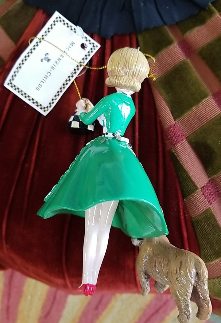 MacKenzie Childs Its A Wonderful Life Hostess Ornament Retired & Cocker Spanial