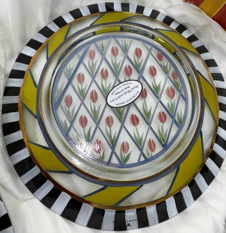 MacKenzie Childs Circus Tulip • Luncheon Plate 9"  Retired New