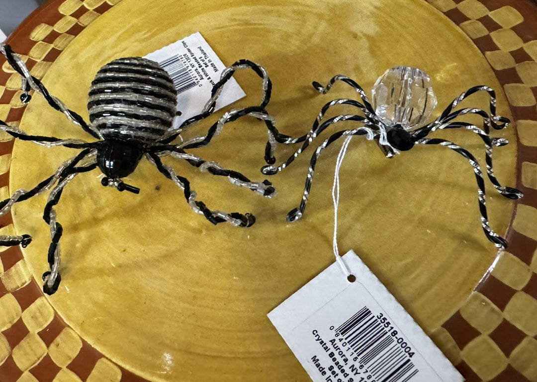 Mackenzie Childs  - Crystal Beaded Spider Clip- New- 3” Wide And 2” Long