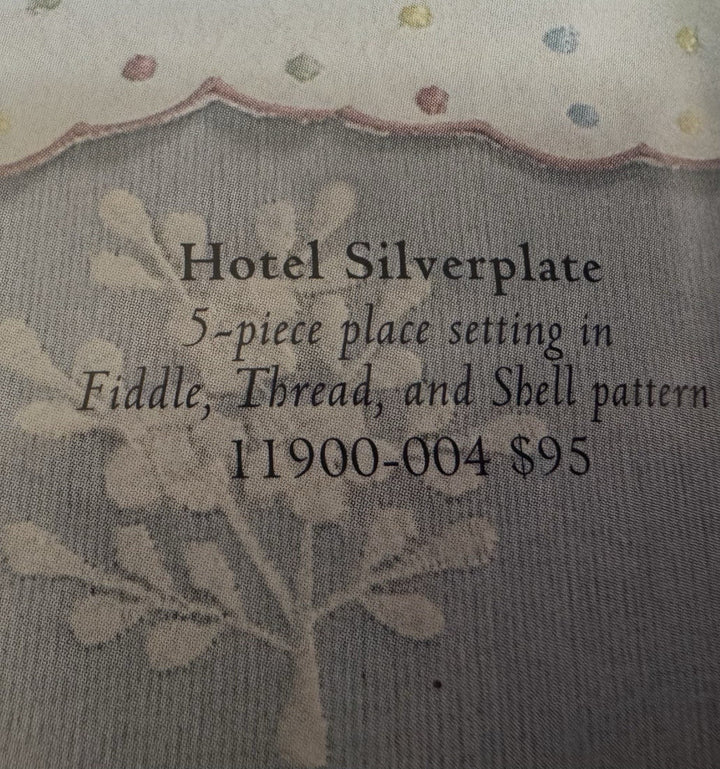 Mackenzie Childs Vtg Silver-plate  Silverware Place Setting  Of 5 Pieces