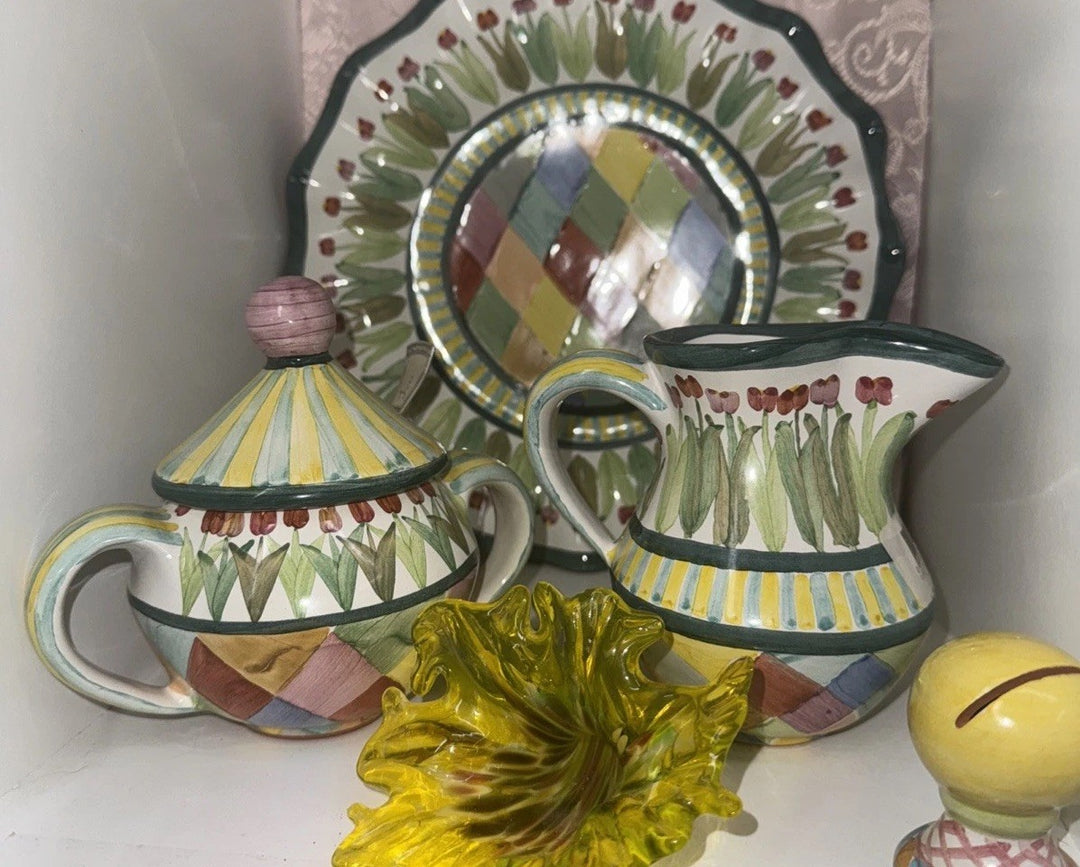 Mackenzie Childs Poplar Ridge Ceramic Creamer