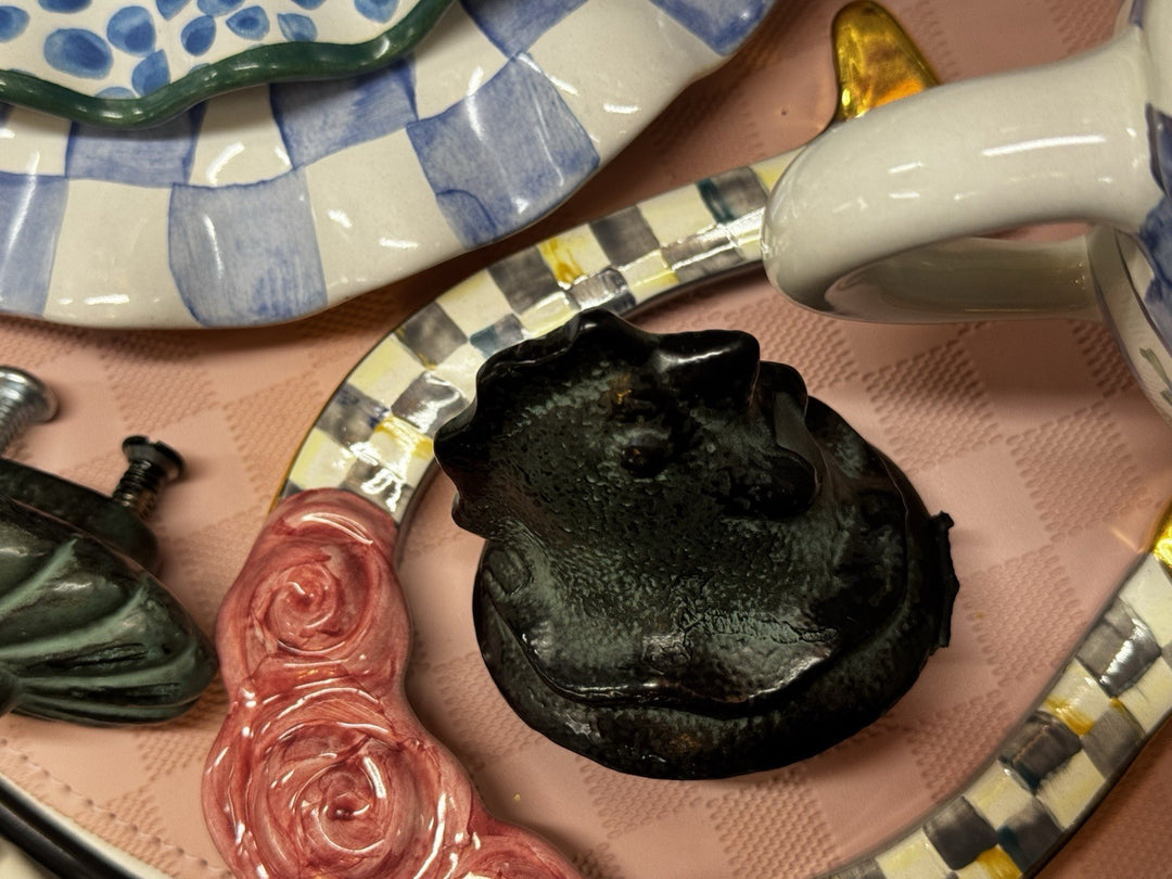 Mackenzie Childs One Metal Chicken Rooster Cabinet Knob/Pull-  With Hardware