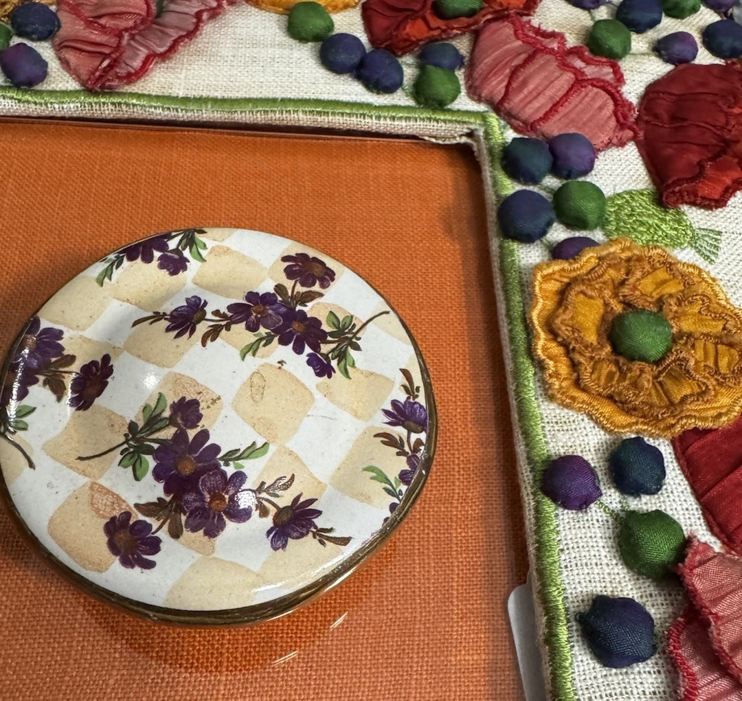 Mackenzie Childs Honeymoon Marmalade Orange  Knob 2.5”  Terracotta