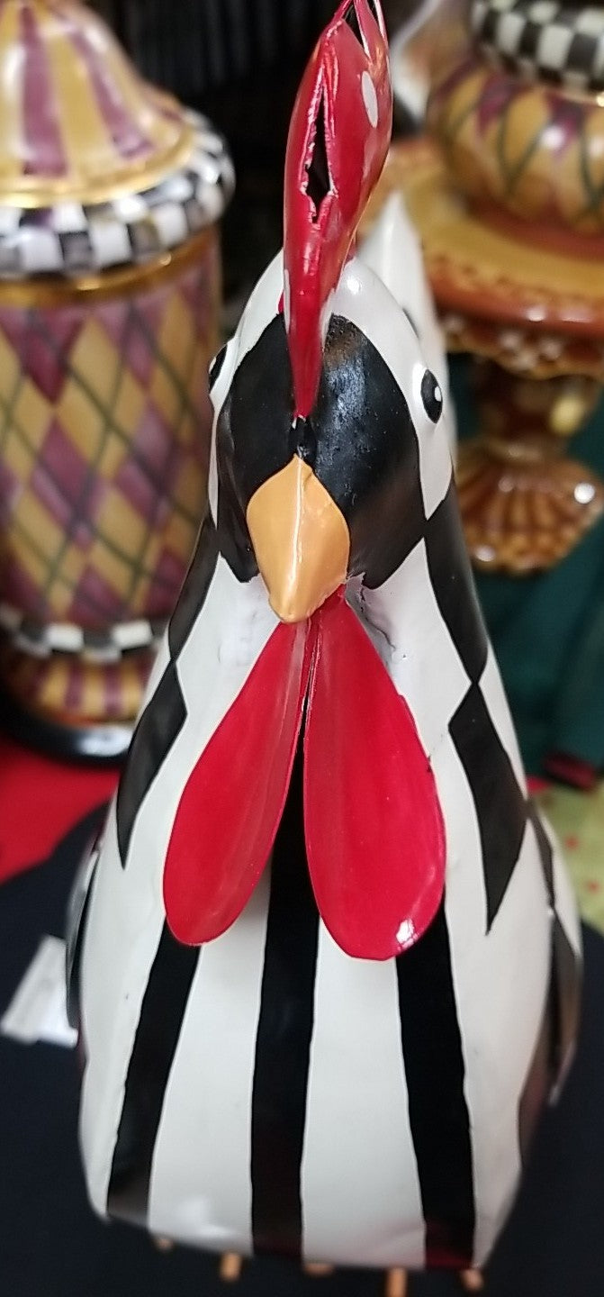 New Mackenzie Childs Checkerdot Rooster - Large 18.75” Tall