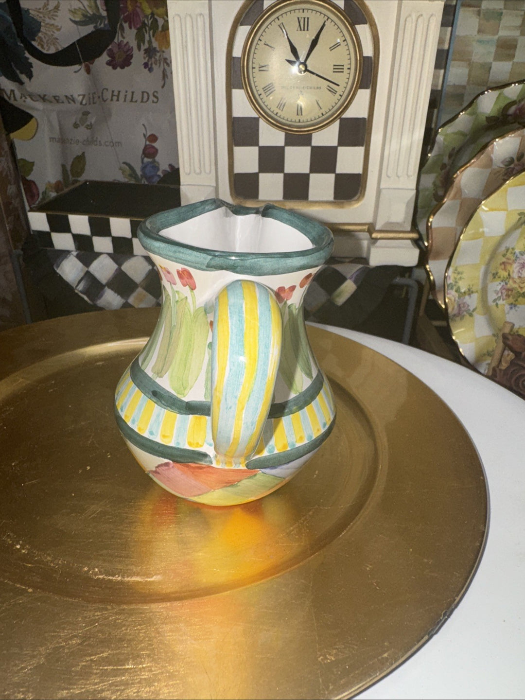 Mackenzie Childs Poplar Ridge Ceramic Creamer