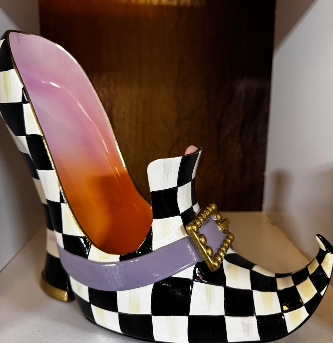 Resin Witch’s Shoe Figurine, Halloween and Fall Home Decor, Trick or Treat