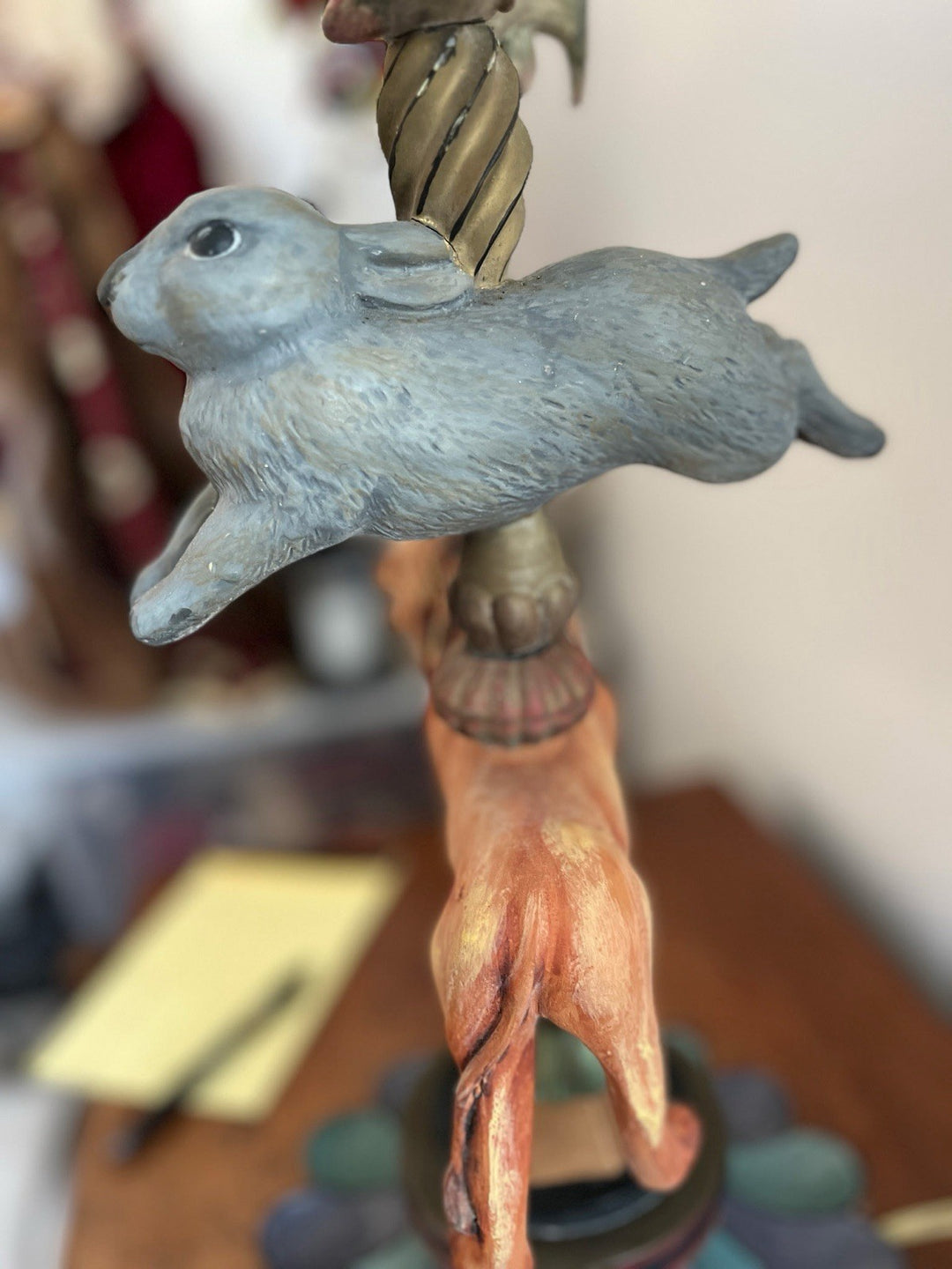 Mackenzie Childs Victoria & Richard Emprise Tartan And Animal Table Lamp