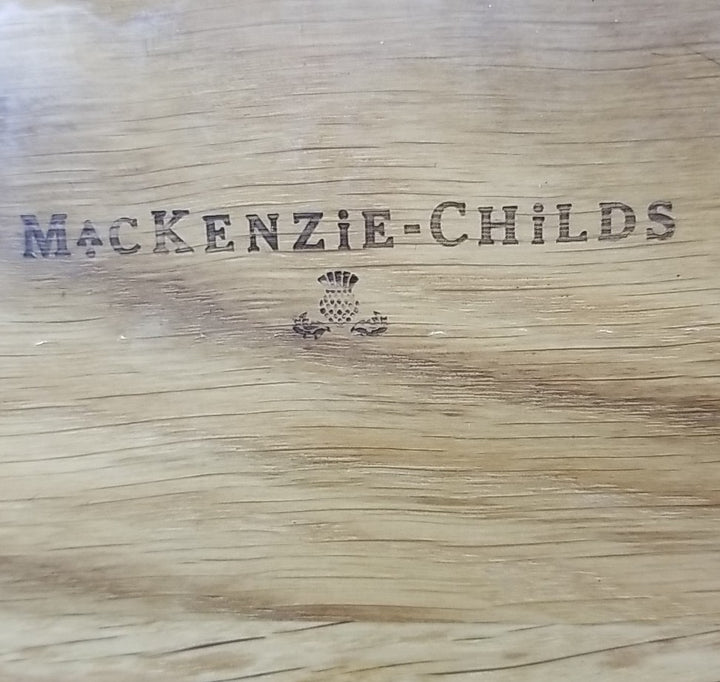 Mackenzie Childs Oak Laser Etched Wood Serving Tray Cardinal 12" x 8" x 0.75" P2