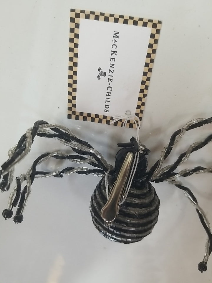 Mackenzie Childs Set Of 3. 1 Crystal 1  striper Spider Clip, 1 striped/stick
