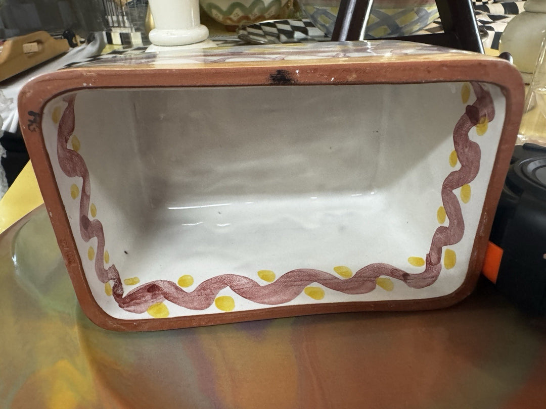 Mackenzie Childs Vintage Ceramic Taylor  Aalsmeer Cover only  For  Butter Dish