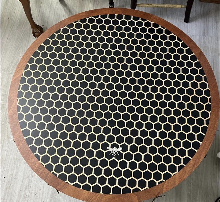 MacKenzie Childs Honeycomb Round Coffee Table Retired Pattern New