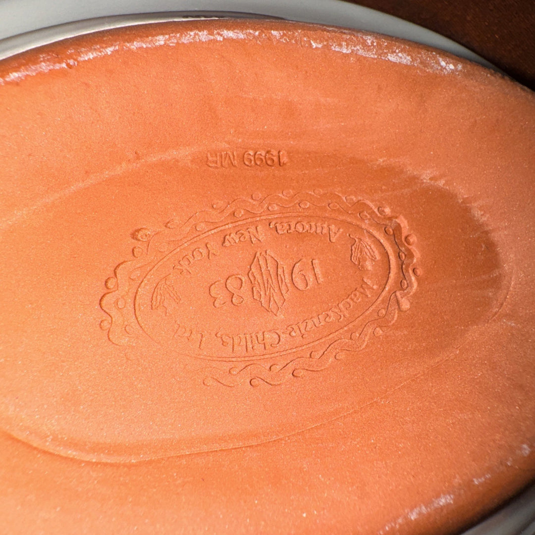 MacKenzie Childs Taylor Heather  Small Oval  Soap Dish 6.25" Ceramic-1999