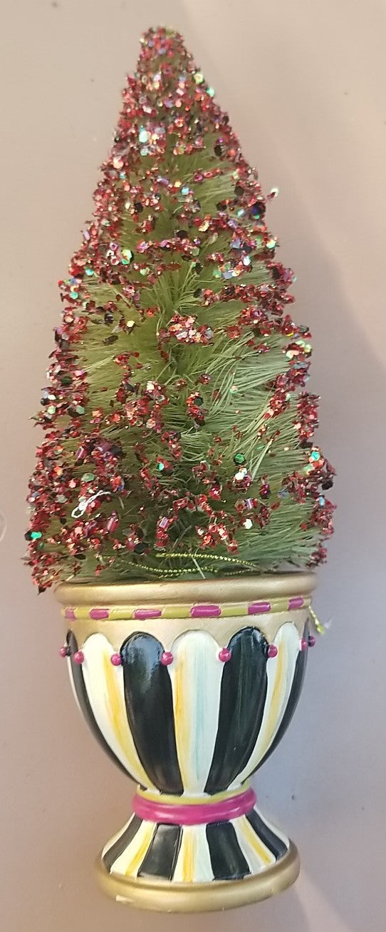 MacKenzie-Childs Sugarplum  Small BOTTLE BRUSH TREE Retired