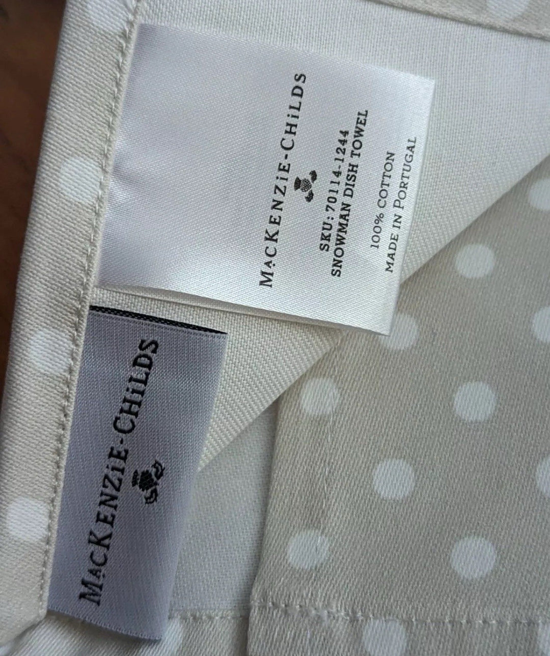 MacKenzie-Childs Snowman Dish Towel- Granny Kitsch 2023 -New