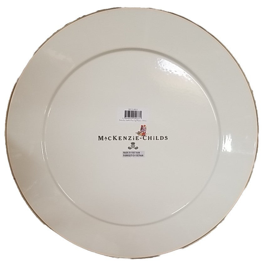 Mackenzie Childs Butterfly Garden Serving Platter - White New Enamel- Retired