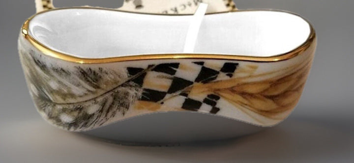 Set of 2 MACKENZIE CHILDS PHEASANT RUN PORCELAIN NAPKIN RINGS-retired