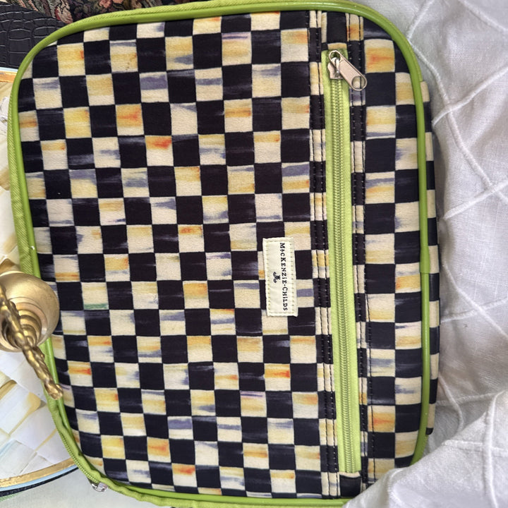 MacKenzie Childs Courtly Check Tablet Case iPad Sleeve Organizer New